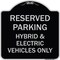 Signmission For Electrical Cars Reserved Parking Hybrid & Electric Vehicles Alum Sign, 18" x 18", BS-1818-23947 A-DES-BS-1818-23947 - alternate 1